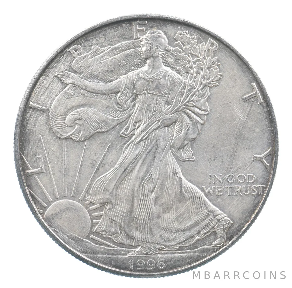 Rarest 1996 American Silver Eagle - Key Date - Rare LOW MINTAGE *705