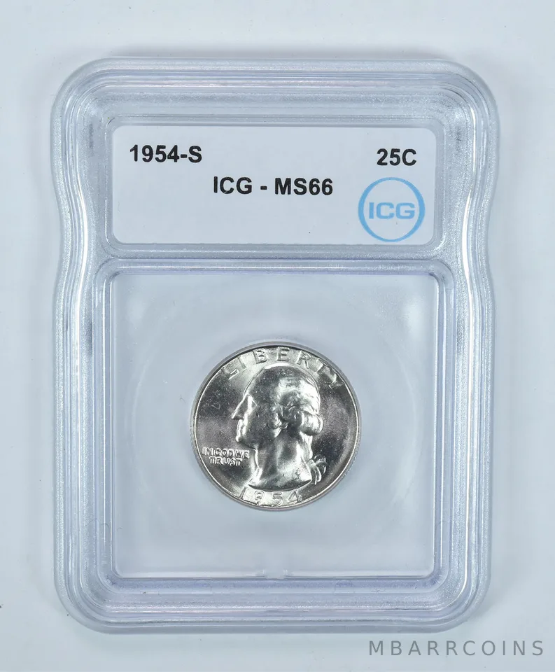 1954-S Washington Quarter MS66 ICG