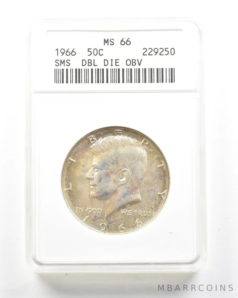 1966 Kennedy Half Dollar SMS DDO MS66 ANACS *2090