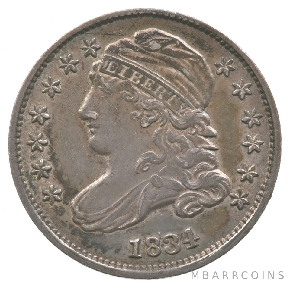 1834 Capped Bust Dime JR.7 Small 4 a8228