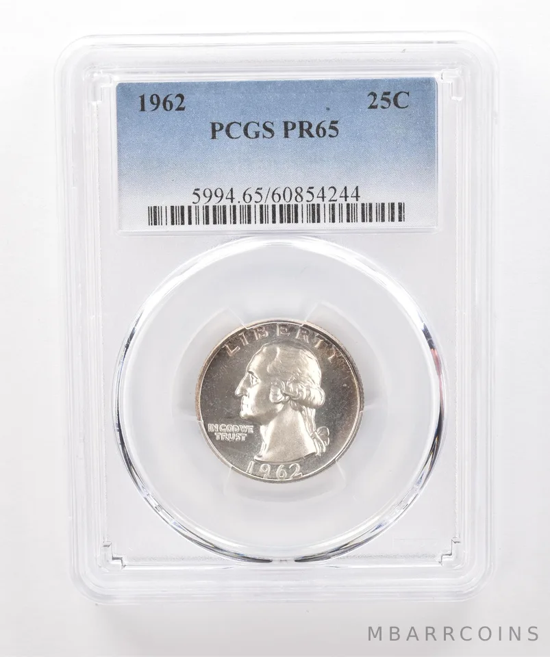 1962 Washington Quarter PR65 PCGS Beautiful Tone *1901