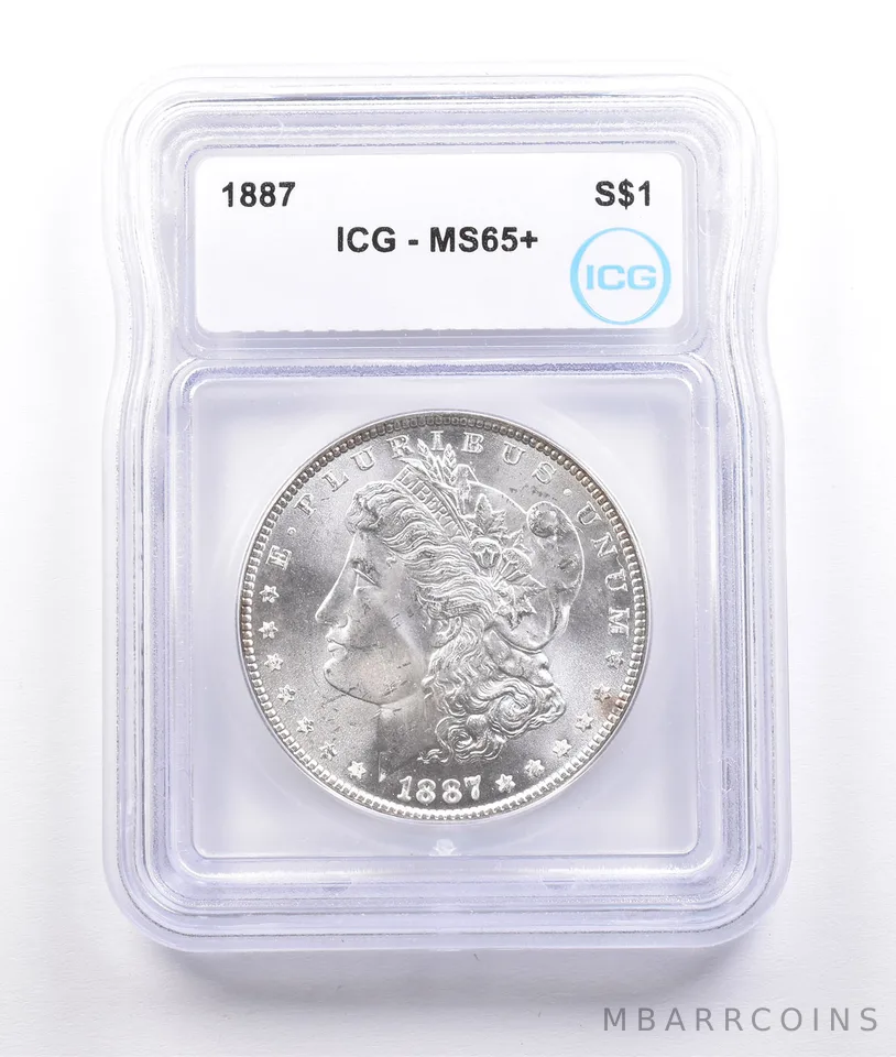1887 Morgan Silver Dollar MS65+ ICG a6894