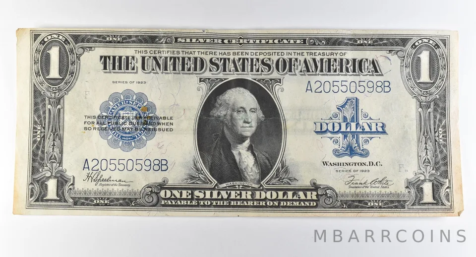1923 $1 Silver Certificate Large Note Blue Seal *2959