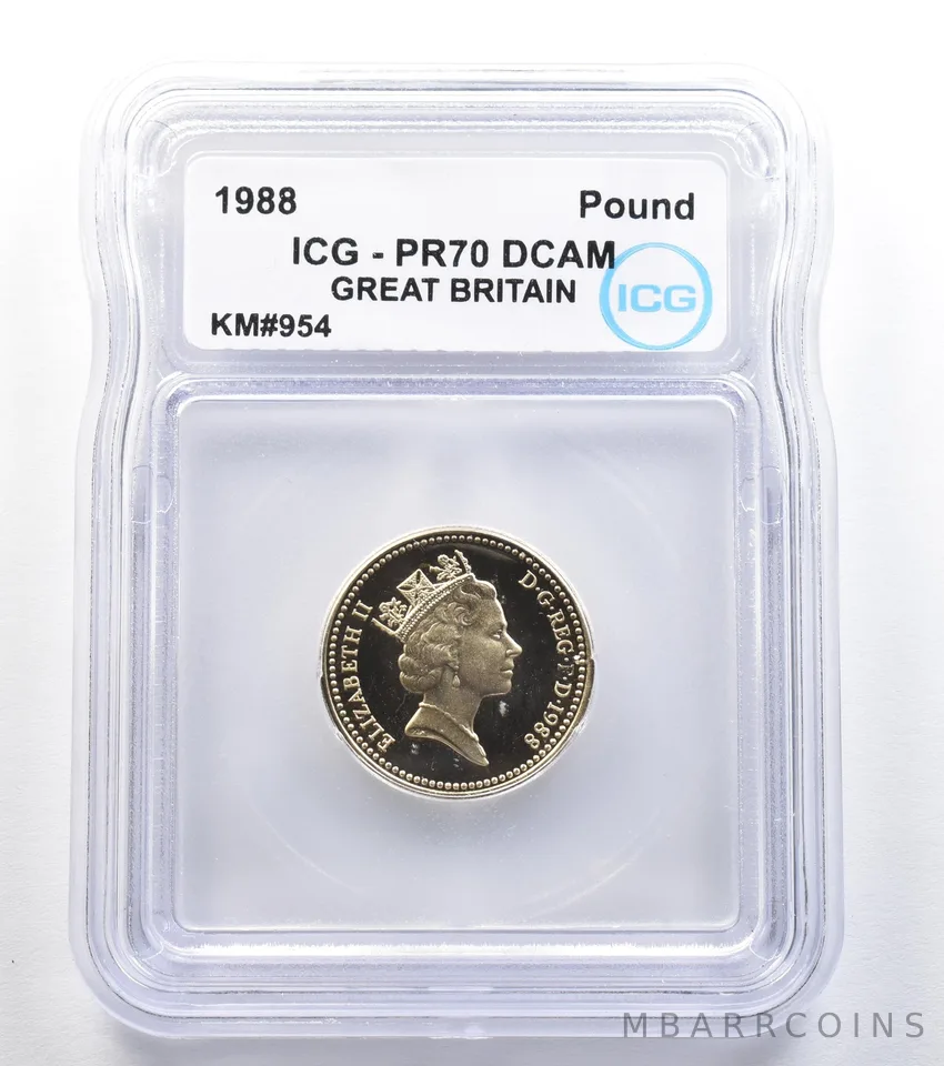 1988 Great Britain Pound KM#954 PR70 DCAM ICG *7861