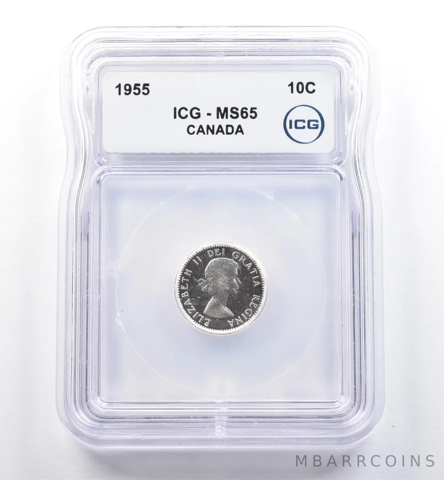 1955 Canada 10 Cents MS65 ICG *0252