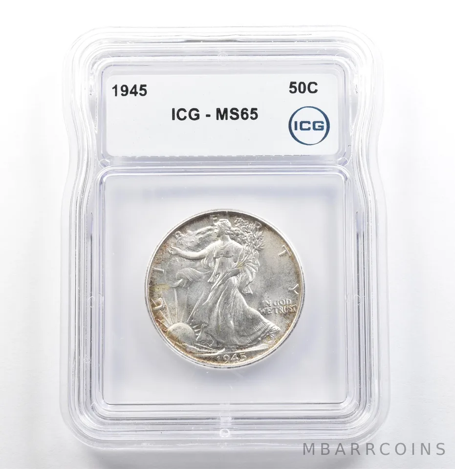 1945 Walking Liberty Half Dollar MS65 ICG
