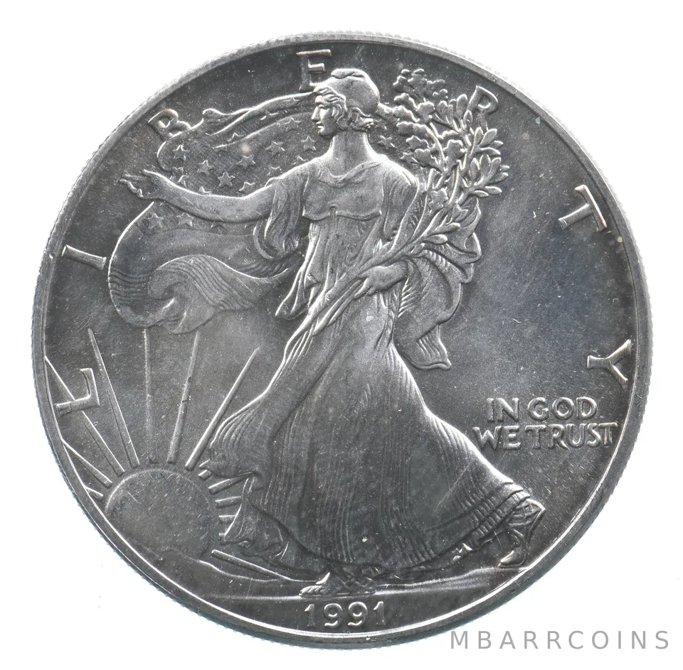Better Date 1991 American Silver Eagle 1 Troy Oz .999 Fine Silver *768