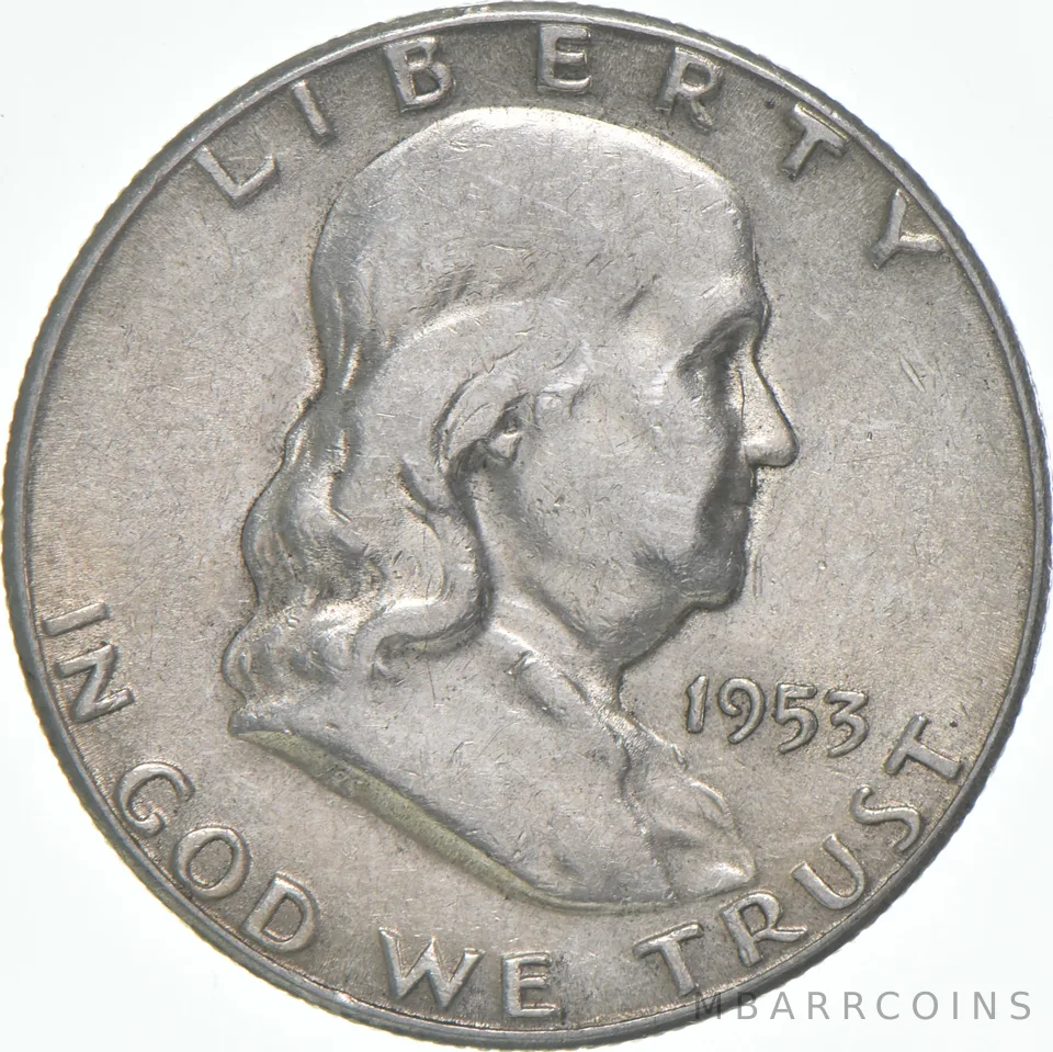 1953-S Franklin Half Dollar AU 90% Silver