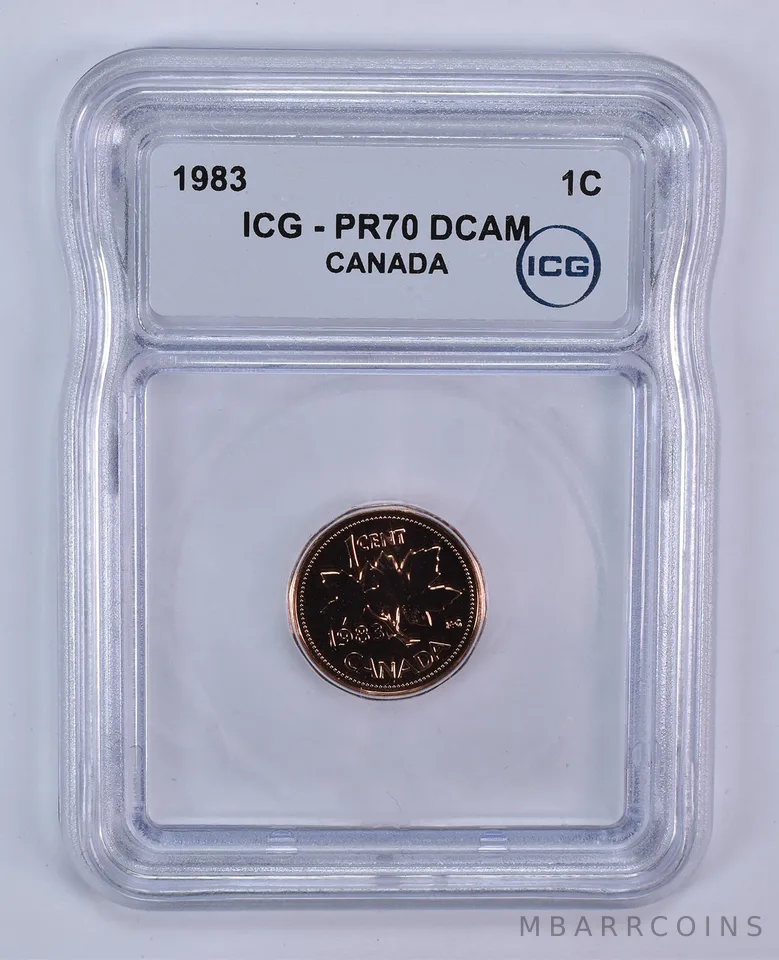 1983 Canada 1 Cent PR70 DCAM ICG
