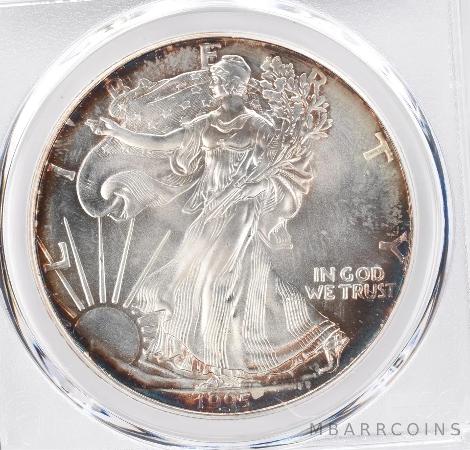 1995 American Silver Eagle MS68 PCGS Beautiful Tone *1176