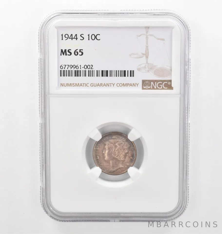 1944-S Mercury Dime MS65 NGC Beautiful Tone *2204