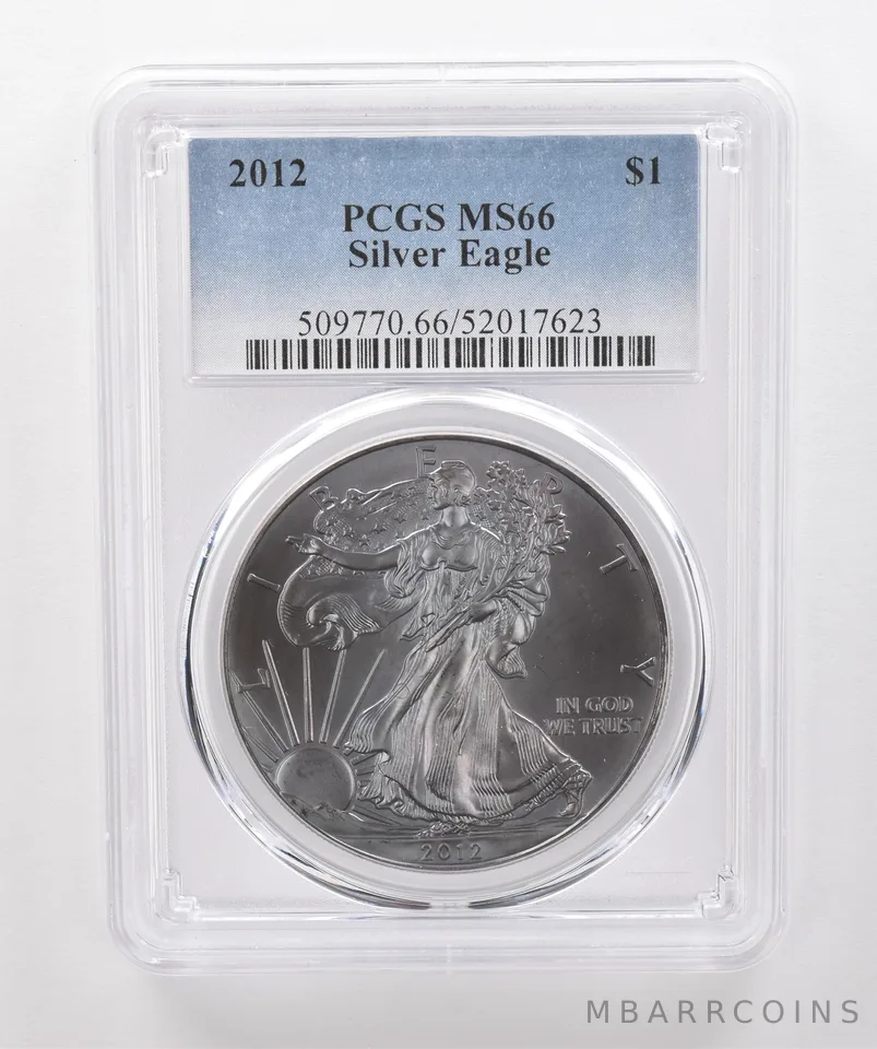 2012 American Silver Eagle MS66 PCGS Beautiful Tone *1995