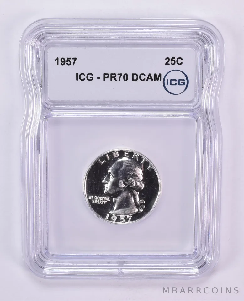 1957 Washington Quarter PR70 DCAM ICG