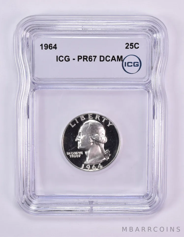 1964 Washington Quarter PR67 DCAM ICG