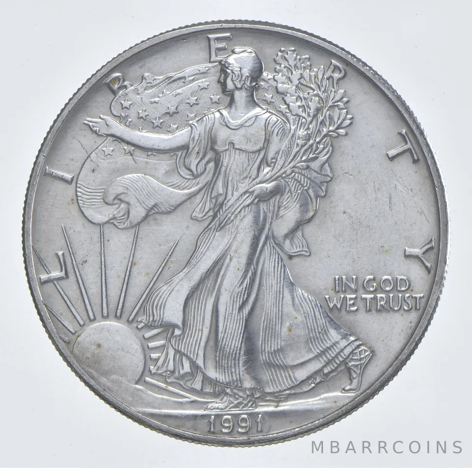 Better Date 1991 American Silver Eagle 1 Troy Oz .999 Fine Silver *454