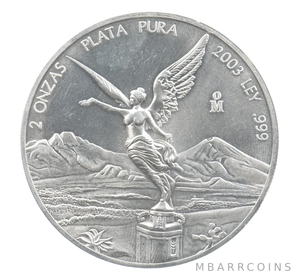 2003 Mo Mexico 2 Onza Silver Libertad *4230