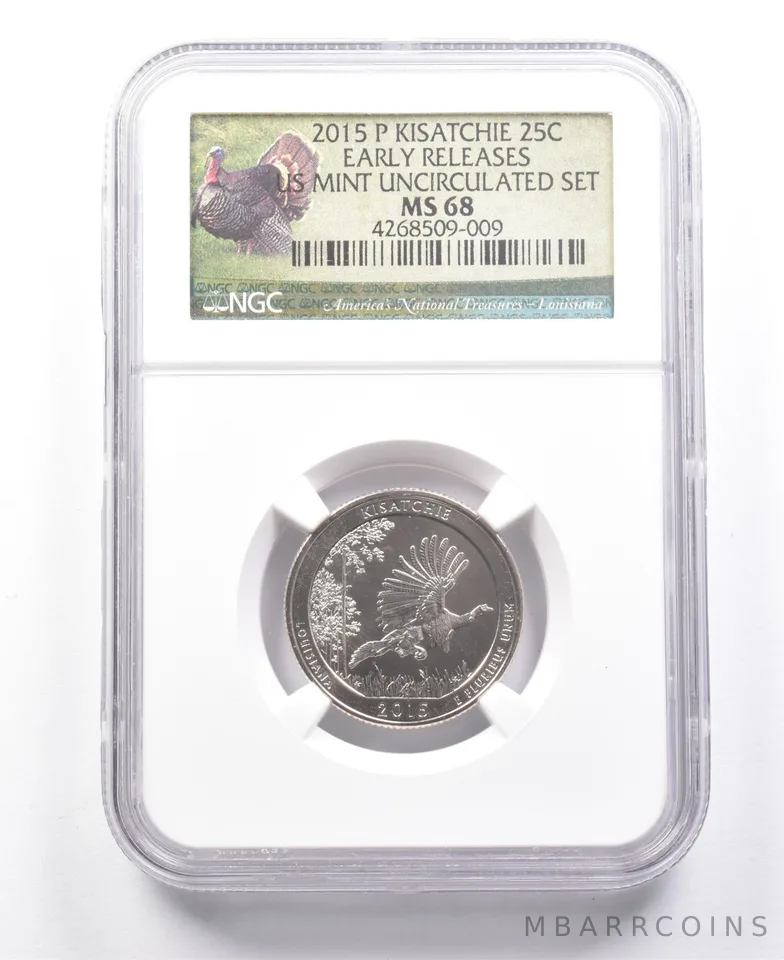 2015-P Washington Quarter Kisatchie Uncirculated Set ER MS68 NGC *7665