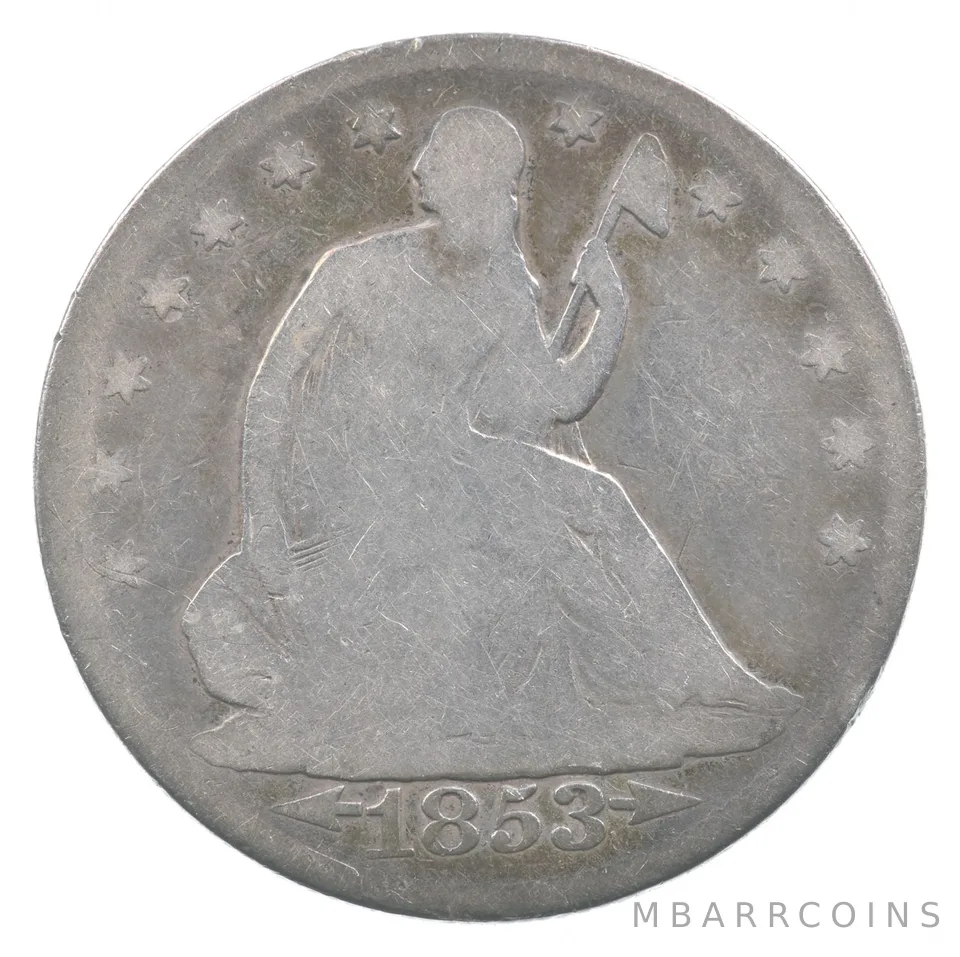 1853 Seated Liberty Half Dollar Arrows *6683