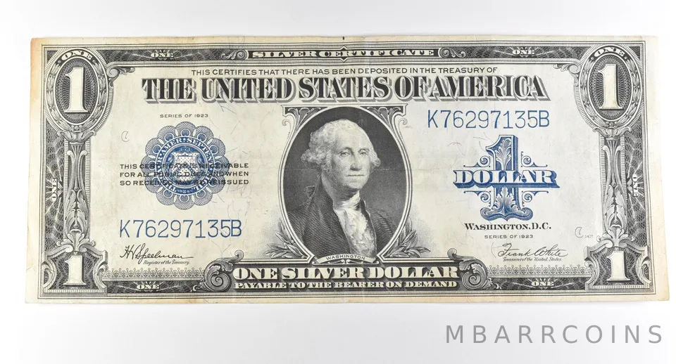1923 $1 Silver Certificate Large Note Blue Seal *2987