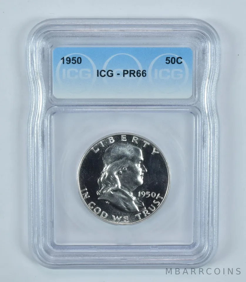 1950 Franklin Half Dollar PR66 ICG