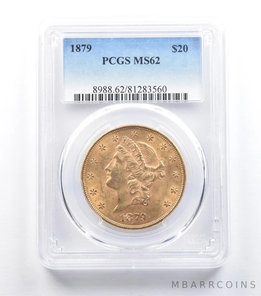 1879 $20 Liberty Head Gold Double Eagle MS62 PCGS *0882