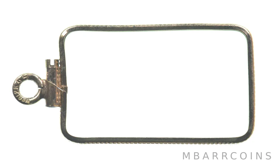 12K Gold Filled 25 MM Gold Bar Bezel Pendant Frame Edge *2112