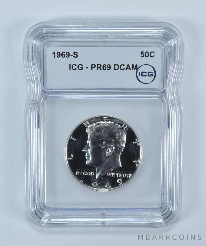 1969-S Kennedy Half Dollar PR69 DCAM ICG