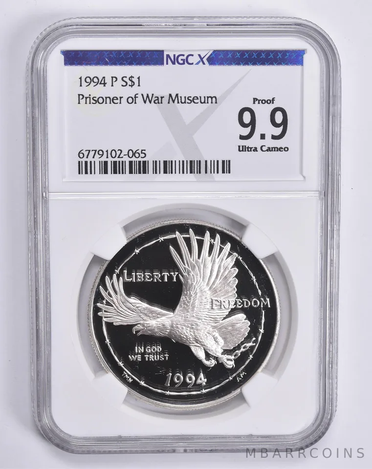 1994-P POW Museum Commemorative Dollar Proof 9.9 UCAM NGC X NGCX
