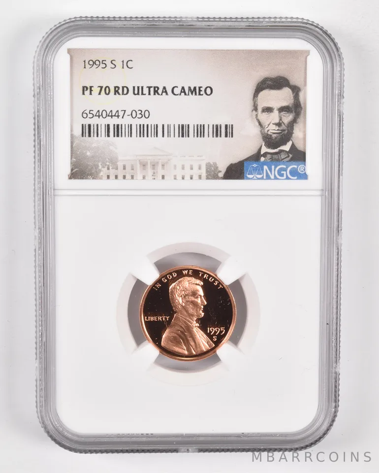 1995-S Lincoln Memorial Cent PF70 UCam NGC - Spl Lbl PR Proof