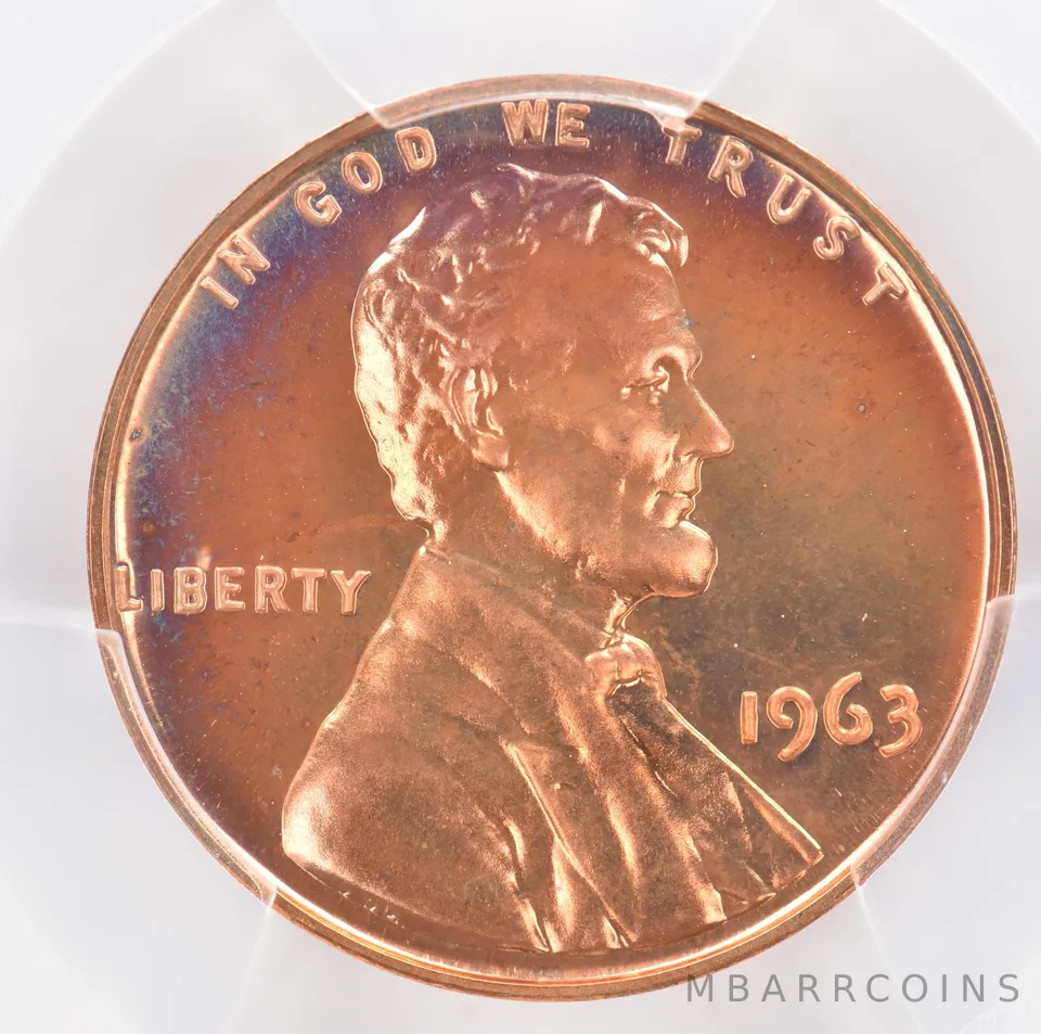 1963 Lincoln Memorial Cent PR66 RB PCGS Beautiful Tone *0969