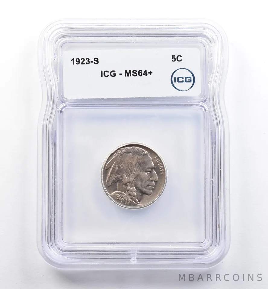 1923-S Indian Head Buffalo Nickel MS64+ ICG *9975
