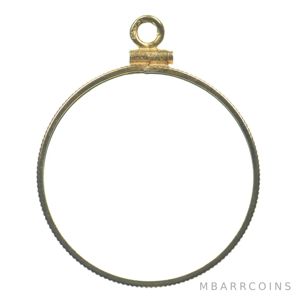 12k 1.2g Gold Filled 26mm 1/2 Krugerrand Coin Bezel Pendant Frame Edge *9110