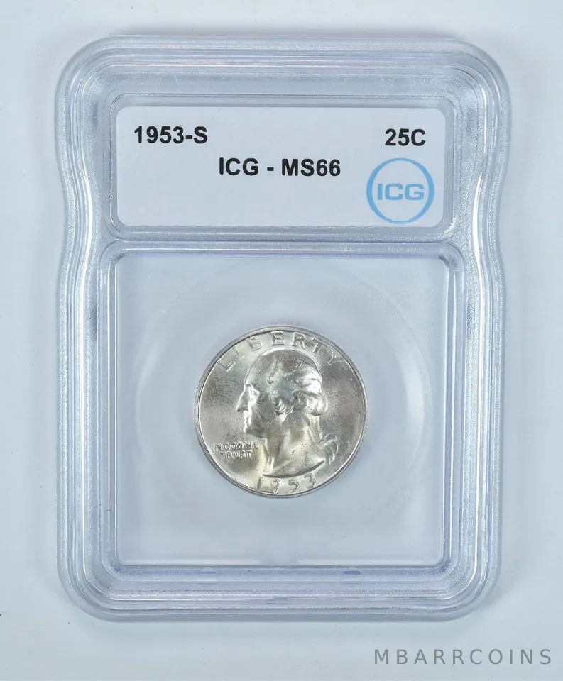 1953-S Washington Quarter MS66 ICG