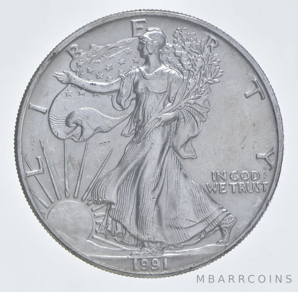 Better Date 1991 American Silver Eagle 1 Troy Oz .999 Fine Silver *039