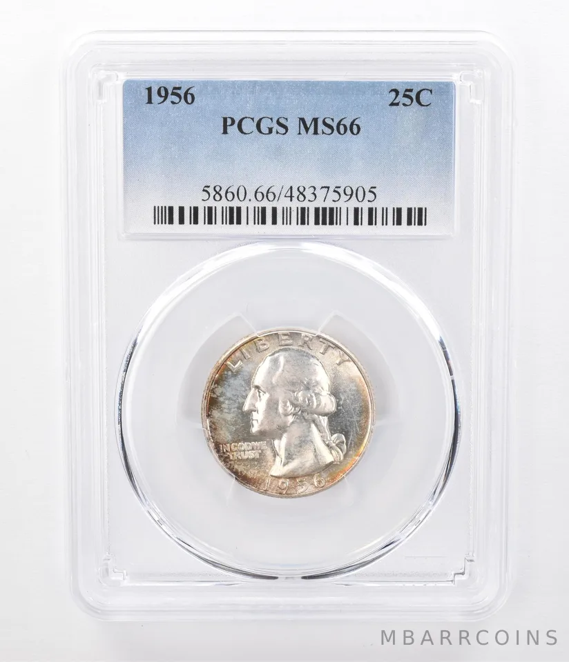 1956 Washington Quarter MS66 PCGS Beautifully Toned *7298