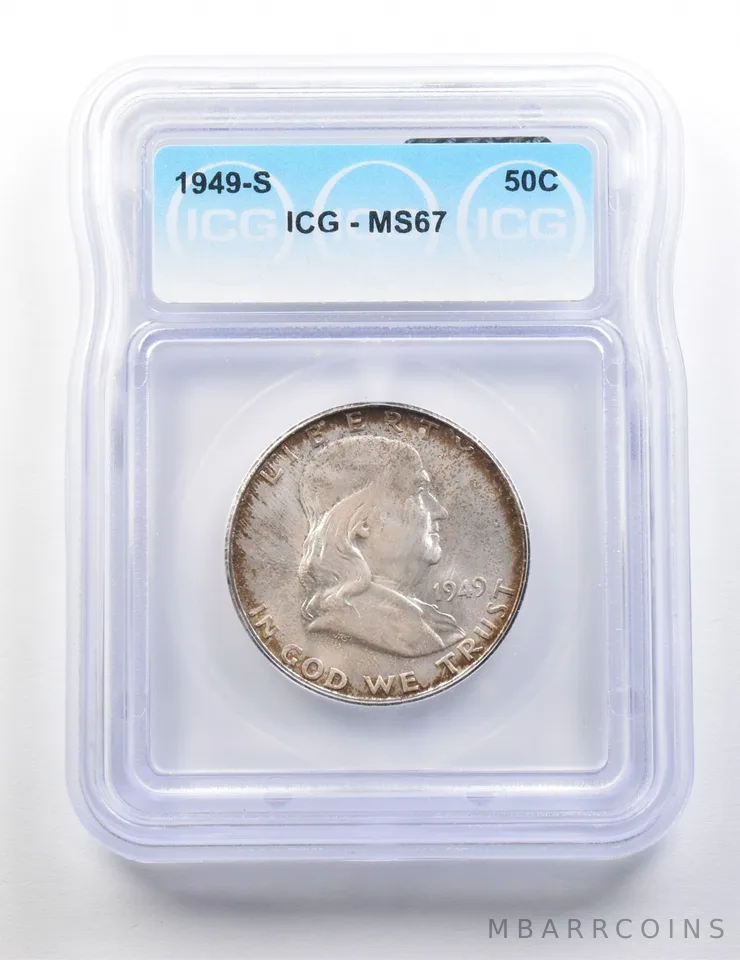 1949-S Franklin Half Dollar MS67 ICG *9532