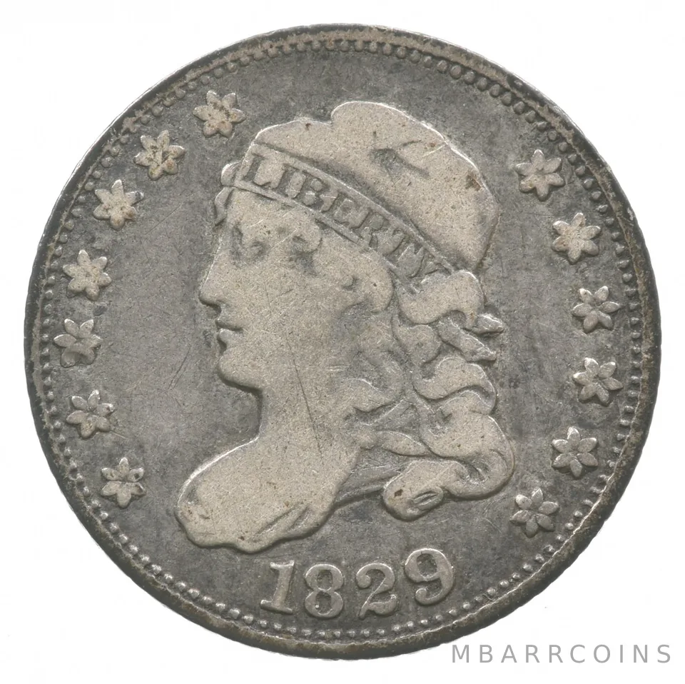 1829 Capped Bust Half Dime LM 7.1 a8248