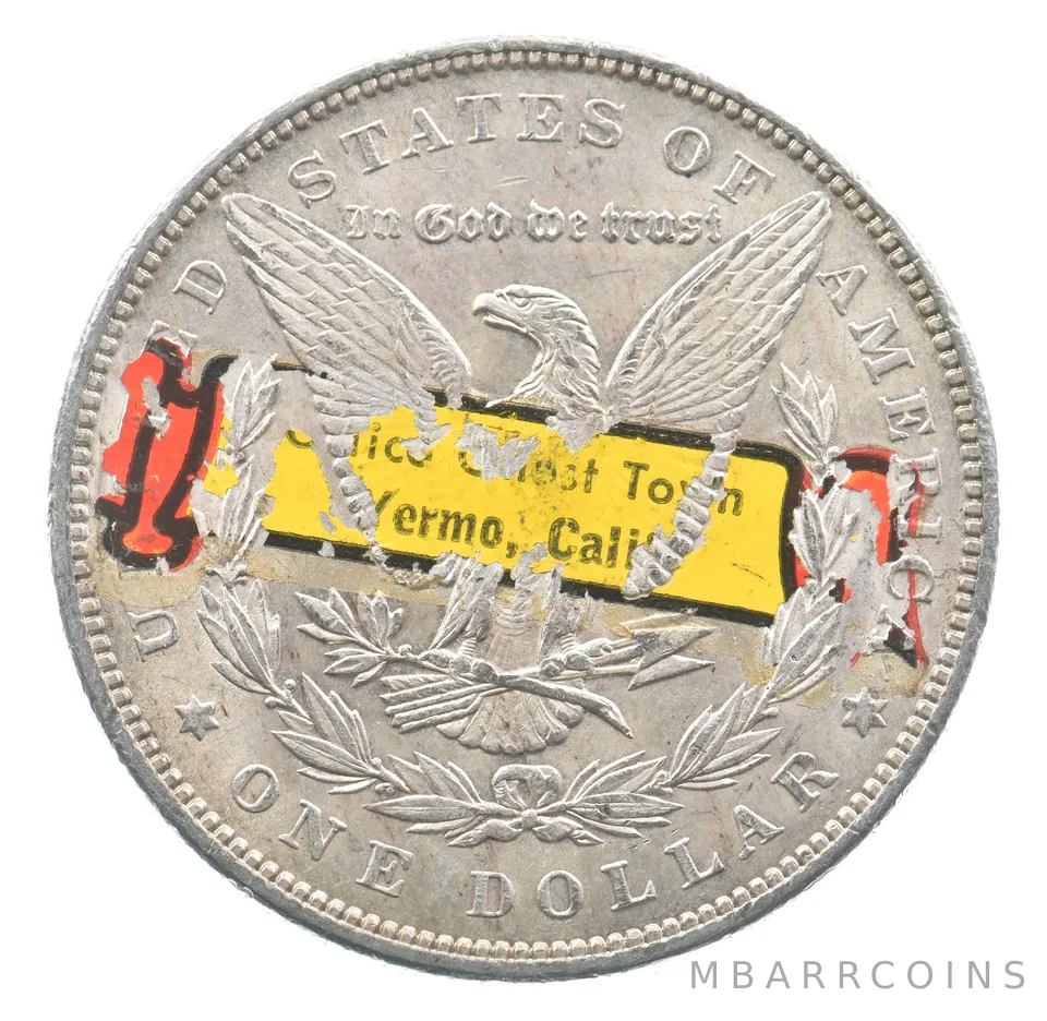 1896 Morgan Silver Dollar Calico Ghost Town Sticker a7097