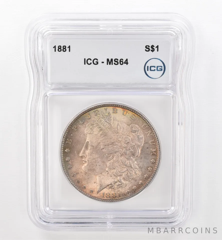 1881 Morgan Silver Dollar MS64 ICG Beautiful Tone *9503