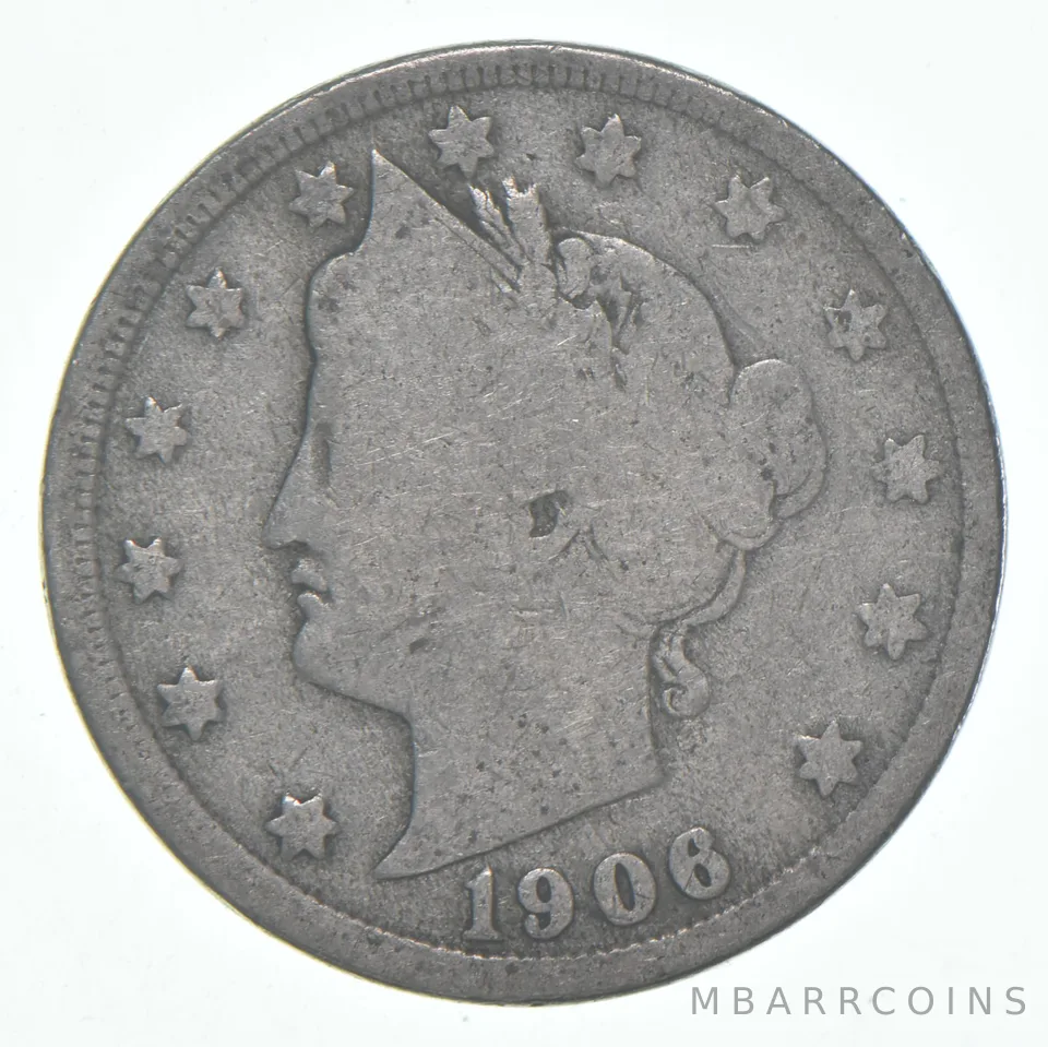 1906 Liberty V Nickel AC Average Circ