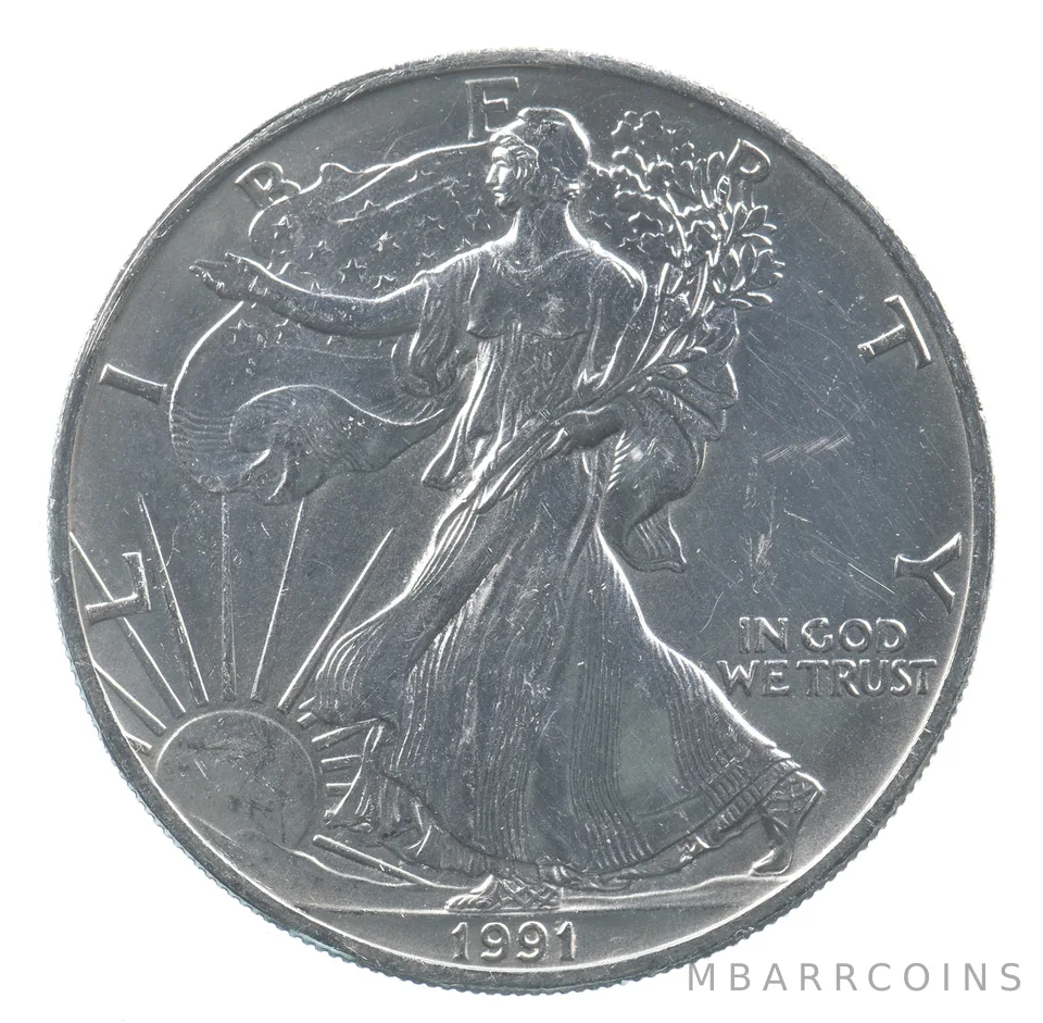 Better Date 1991 American Silver Eagle 1 Troy Oz .999 Fine Silver *682