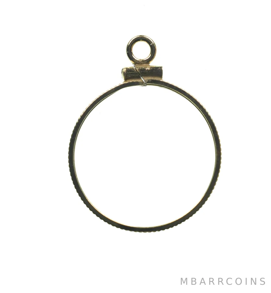 14K 19.94mm Gold Filled 1 Ducat Austria Coin Bezel Pendant Frame Edge *1330