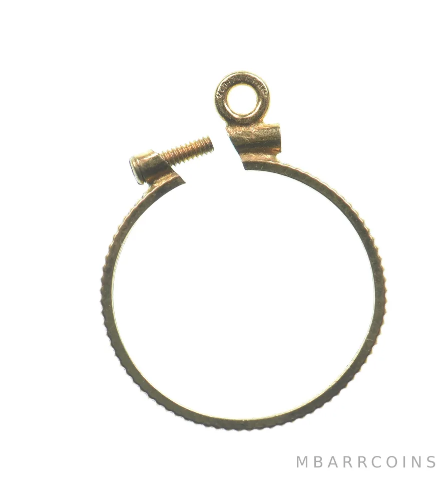 12K 15mm GF $1 Gold Dollar Piece Type 2 Coin Bezel Pendant Frame Edge *1379