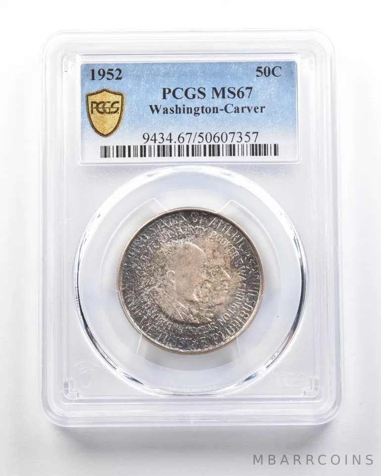 1952 Washington-Carver Commemorative Half Dollar MS67 PCGS *0722