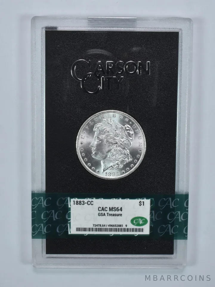 1883-CC Morgan Silver Dollar GSA Treasure MS64 CAC CACg