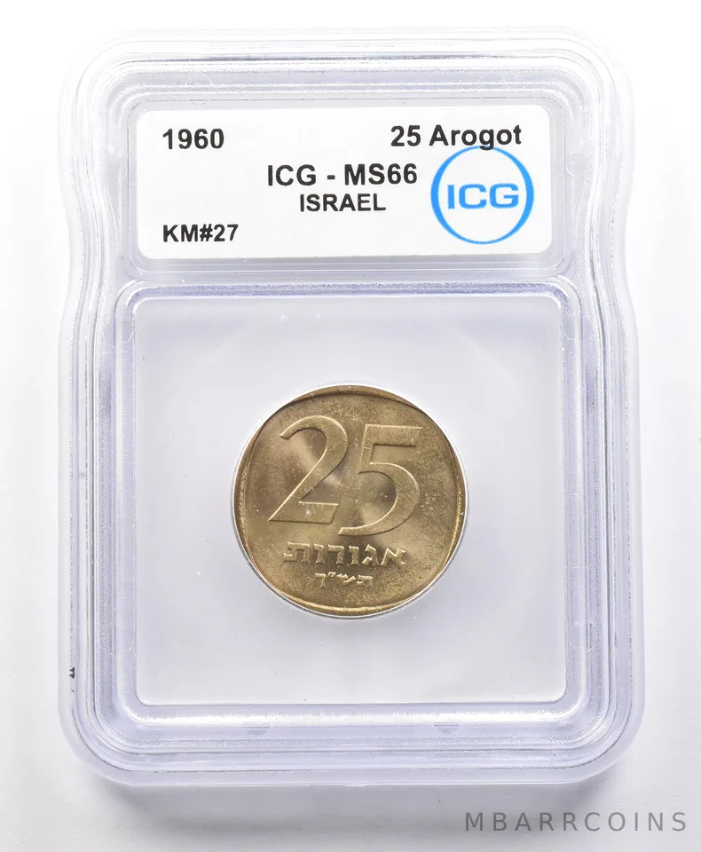 1960 Israel 25 Agorot KM#27 MS66 ICG *4159