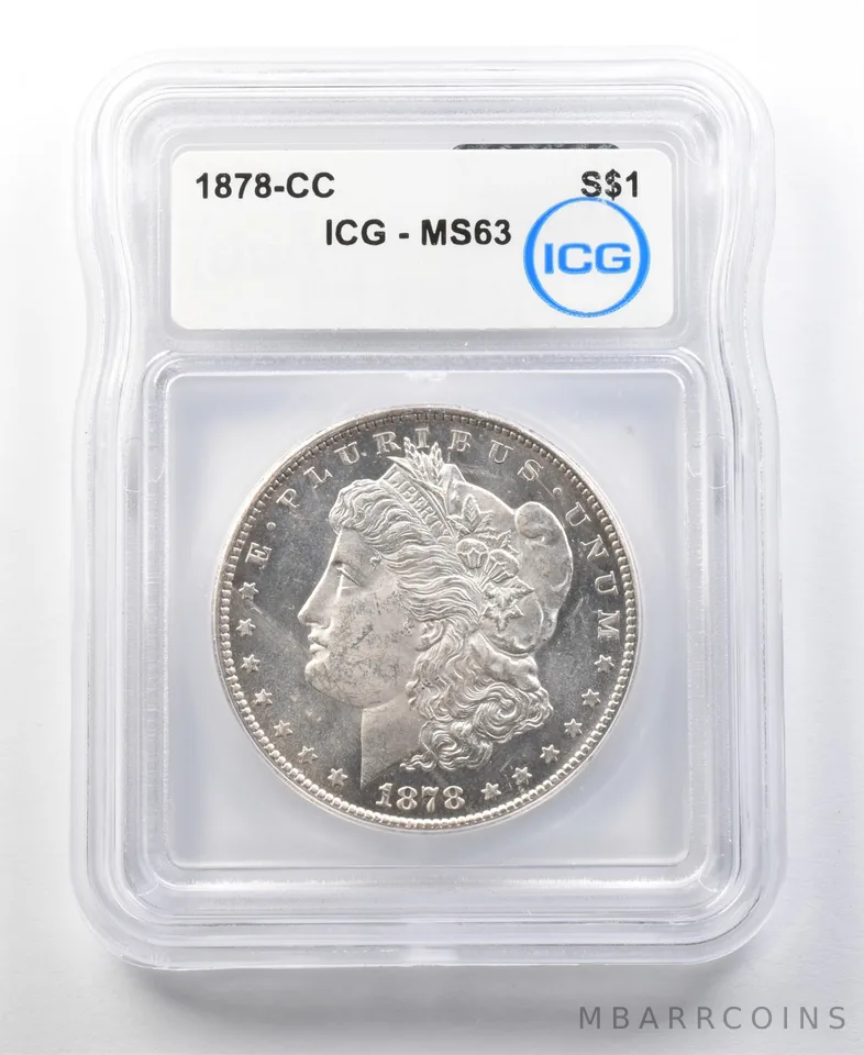 1878-CC Morgan Silver Dollar MS63 ICG *0166