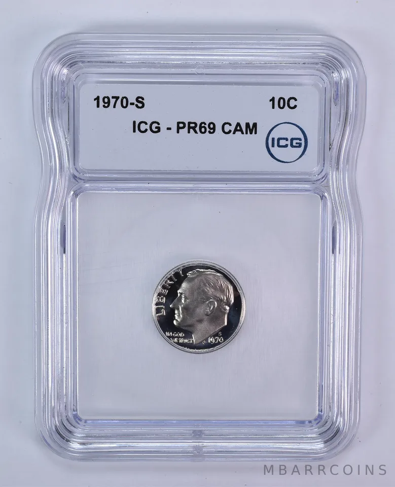 1970-S Roosevelt Dime PR69 CAM ICG