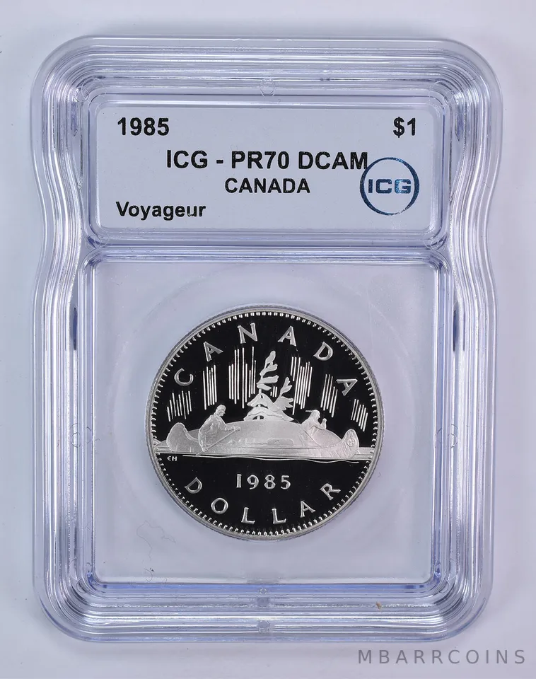 1985 Canada 1 Dollar Voyageur PR70 DCAM ICG
