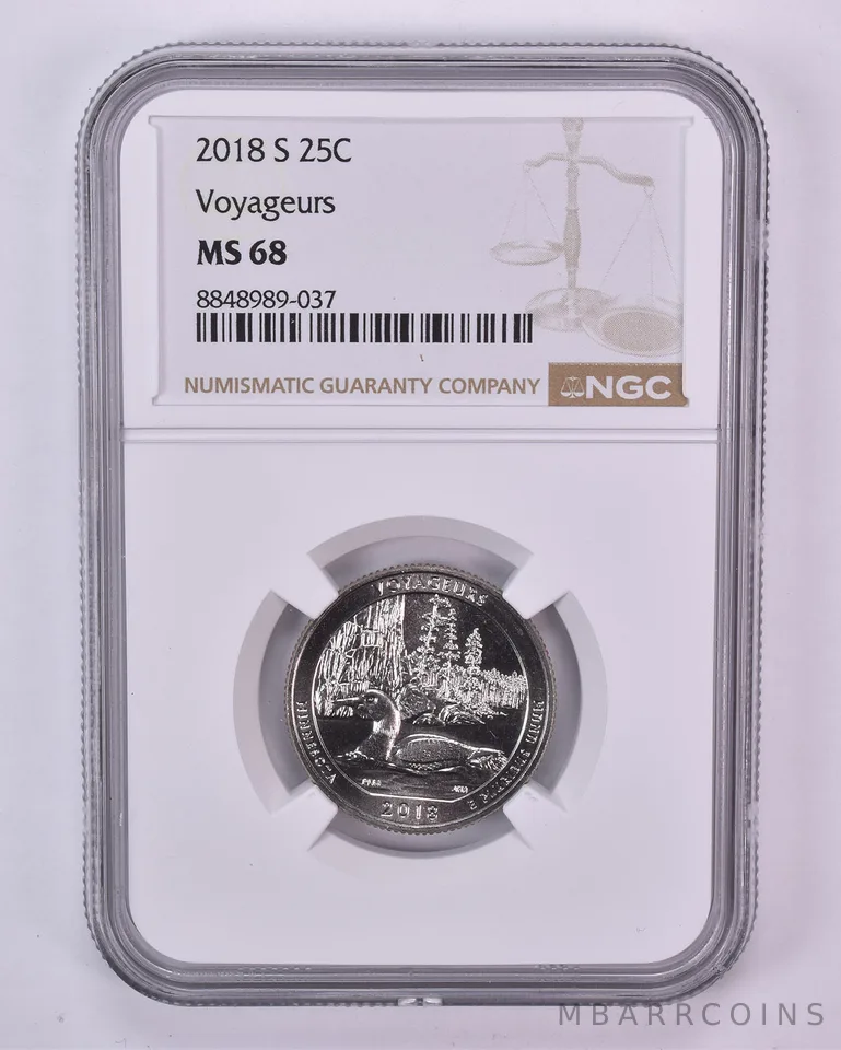 2018-S Washington Quarter ATB Voyageurs MS68 NGC
